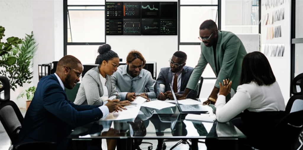 Professional African business team